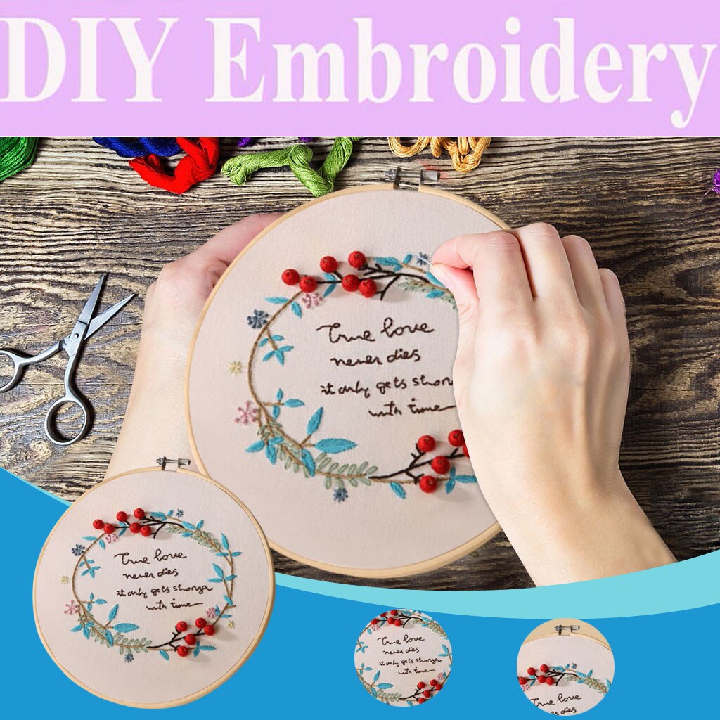 Kit de point de croix broderie 25 # bricolage | Broderie de fleurs, travaux manuels pour débutants, peinture en ruban, broderie cerlier, décoration de la maison