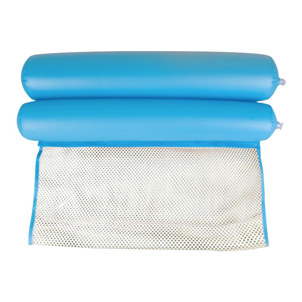 Swimming Pool Beach Water Hammock In Air Mattress Lounger Floating Sleeping Cushion Foldable Inflatable Air Mattress Bed Chair: B Light Blue