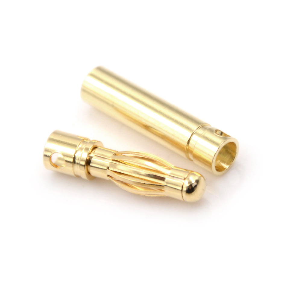 Conector Banana de bala chapado en oro, batería RC de 4mm, macho y hembra, , lote de 10 pares