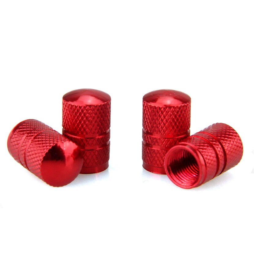 4 sztuk opona samochodowa nakładka na wentyle w kole opona bezdętkowa wentyle zaworu powietrznego dla samochodów Moto rower uniwersalne pyłoszczelne czapki z zabezpieczeniem przeciw kradzieży: czerwony