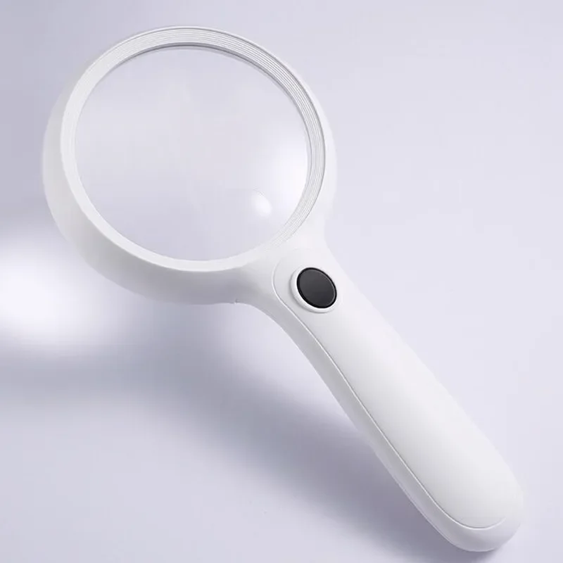 108mm 120mm 138mm 150mm Optical Lens Magnifying Glass With LED Lights Handheld Backlit Reading Magnifier Lupas