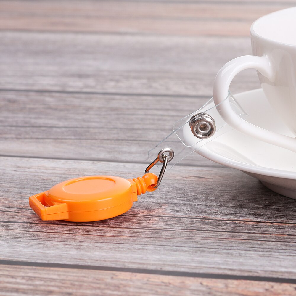 1PC Unisex Retractable Pull Badge ID Lanyard Name Tag Card Badge Holder Reels Key Ring Chain Clip School Student Office Supplies