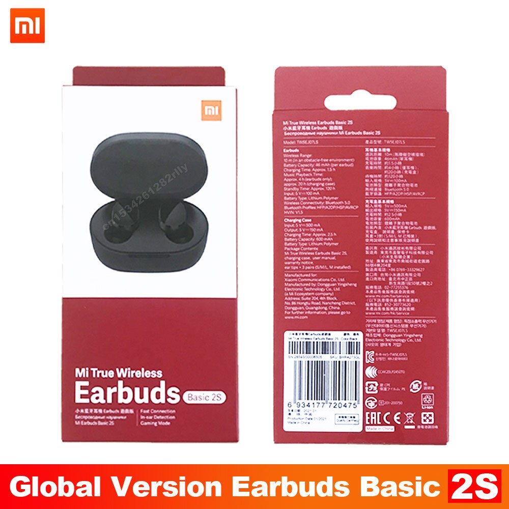 Original Xiaomi Redmi Airdots 2s Earphone Mi True Wireless Earbuds Basic 2s Bluetooth 5.0 Air2 SE TWS Mic Gaming Mode In Stock