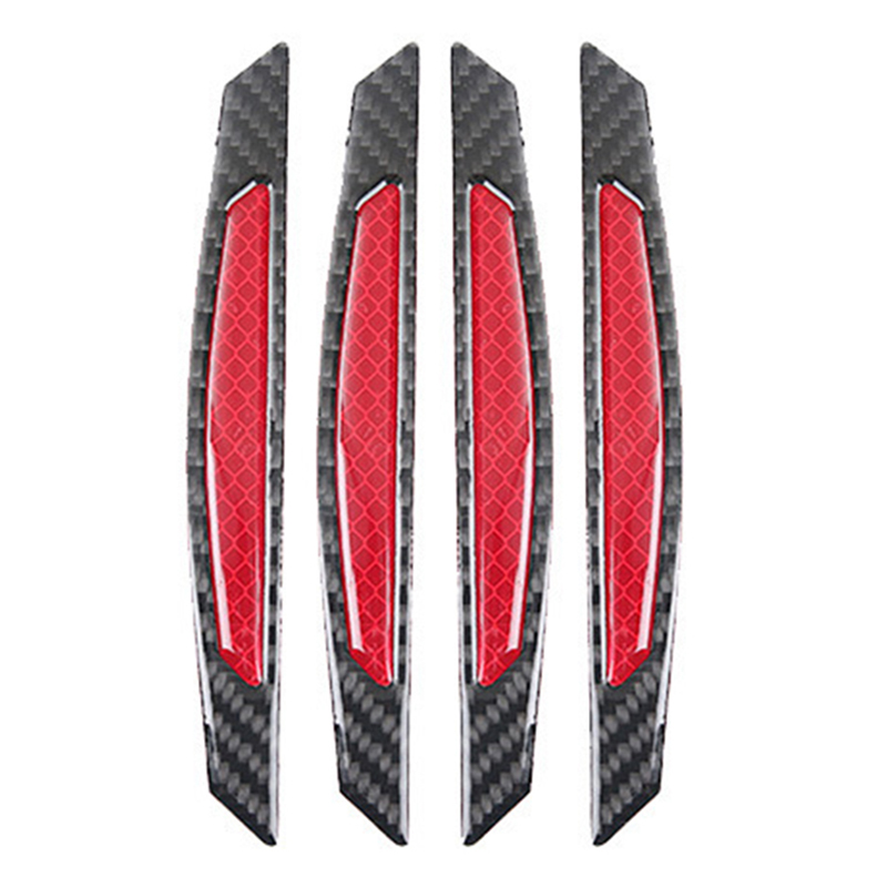 4 stks/set Auto Auto Veiligheid Reflecterende Tape Rijden Veiligheid Sticker 2 soorten Deur Anti-collision Waarschuwing Reflecterende Strips Accessoires: 01