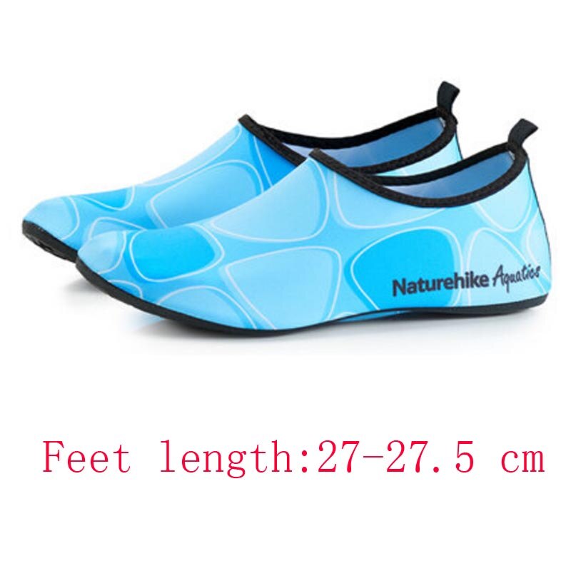 Naturehike Outdoor Swimming Ultralight Elastic Water Shoes Aqua Socks Beach Shoes For Man and Woman NH18S001-X: XXL-Blue