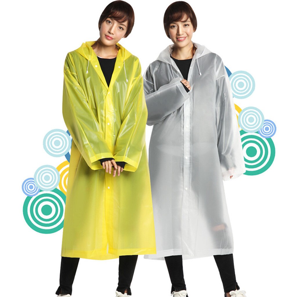 Poncho de pluie pour moto, imperméable, Transparent, capuche, imperméable, Portable, Long, Non-jetable, pour adulte
