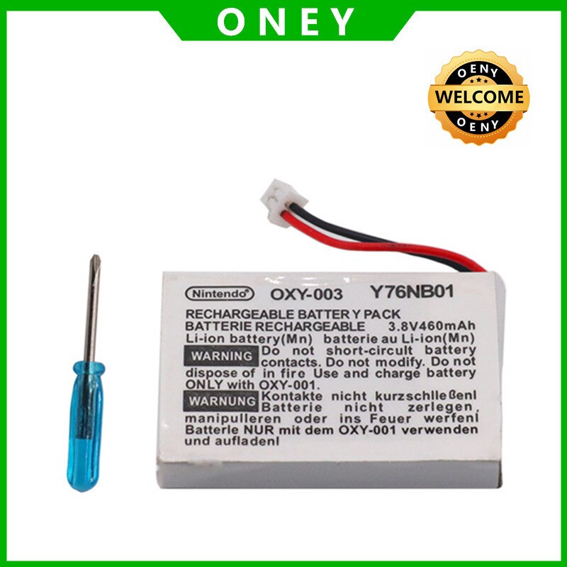 Oeny 460 mah 3.8v genopladeligt lithium-ion batteripakke til nintendo gbm game boy micro