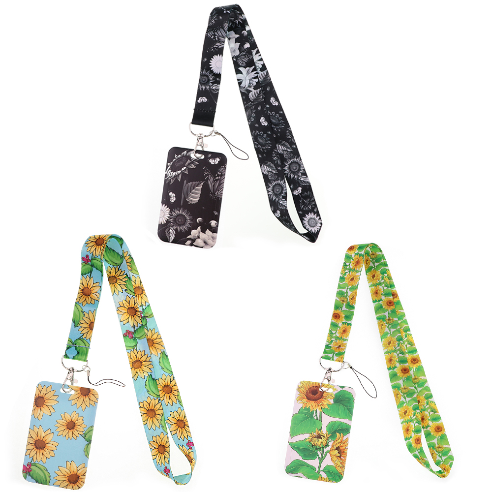 CB1362 Sunflower Cell Phone Lanyard For Phone Straps Keychain Camera Strap ID Card Gym USB Hanging Rope Accessories