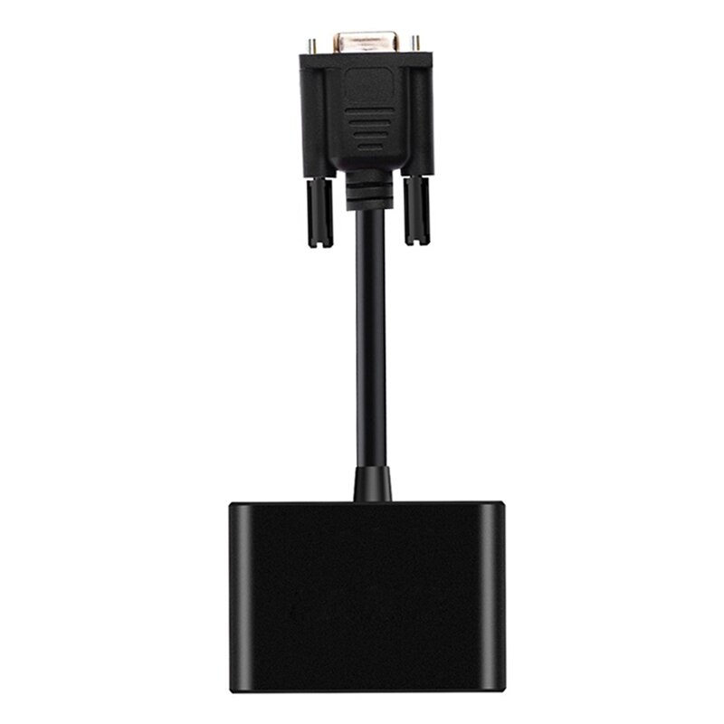 2-In-1 VGA to HDMI VGA Adapter Converter Splitter in HDMI&VGA Out Simultaneously 20cm