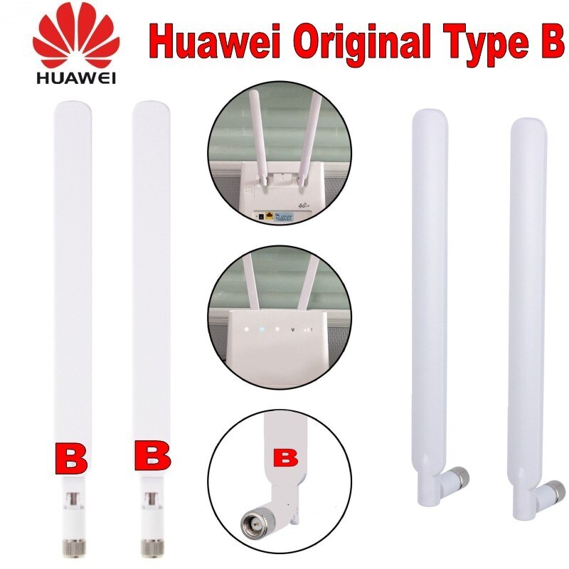 2x 4G Antenni SMA Uros - 698-2700MHz - Huawei Reitittimeen B593 E5186 B315 B310