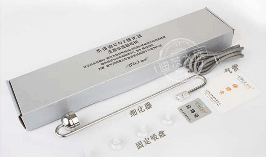 Aquarium diffuser for co2 regulator DICI Stainless Steel Diffuser, suckers, High pressure tube CO2 USE, aquatic plants fish tan