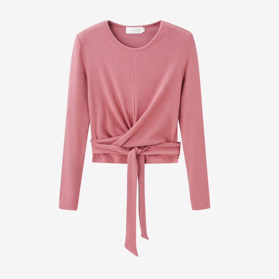 AS 2025, sommerliche, gerippte, geschlossene Wickeltops + Aline-Kleid mit hohem Stretch-Matching-Sets