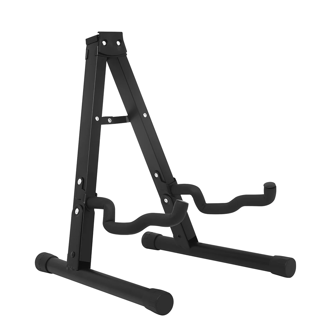 Model Een Gitaarstandaard Opvouwbare Zwarte Universele Houder Gitaarstandaard Beenbeschermer Siliconen Beenhoezen: Default Title