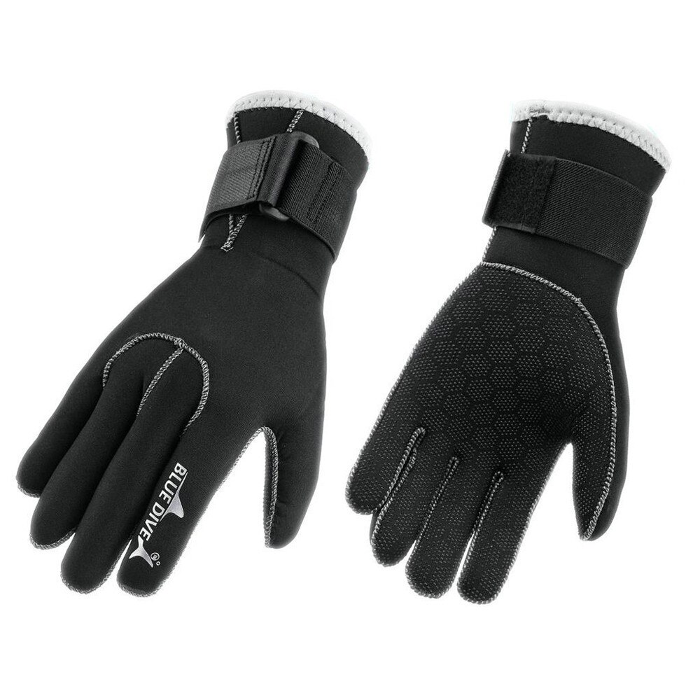 Diving Gloves 3mm Neoprene Cold-Proof Winter Swimming Quick-Dry Scuba Snorkeling Black