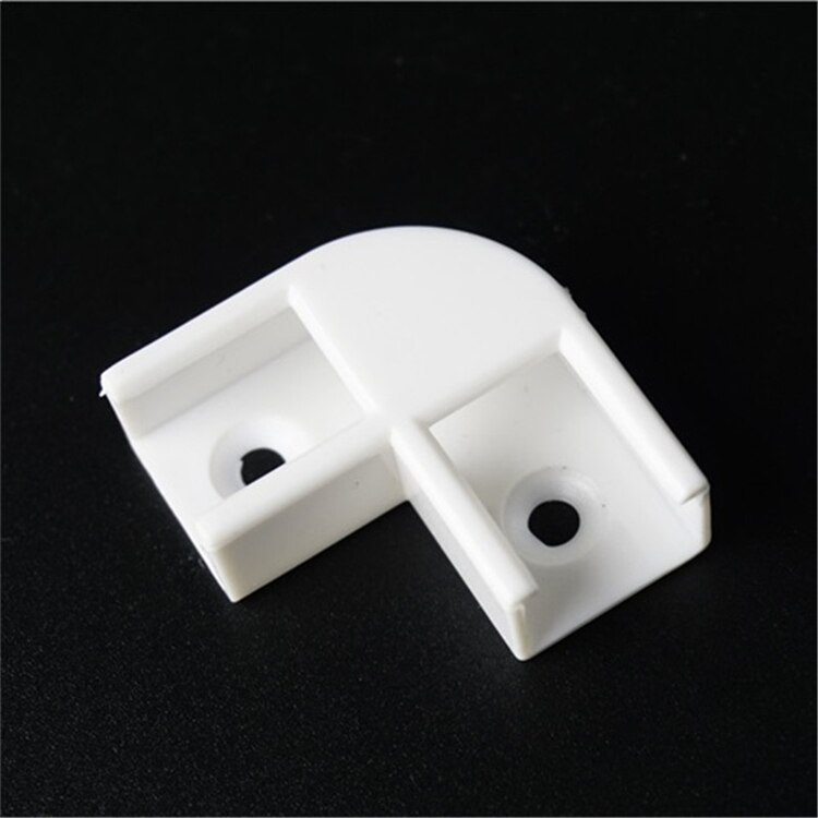 50cm 20 Polegada superfície preta montada perfil de alumínio do diodo emissor de luz, u plana sob o difusor matte claro da barra do armário da caixa de ferramentas do armário contador: 90 degree connector