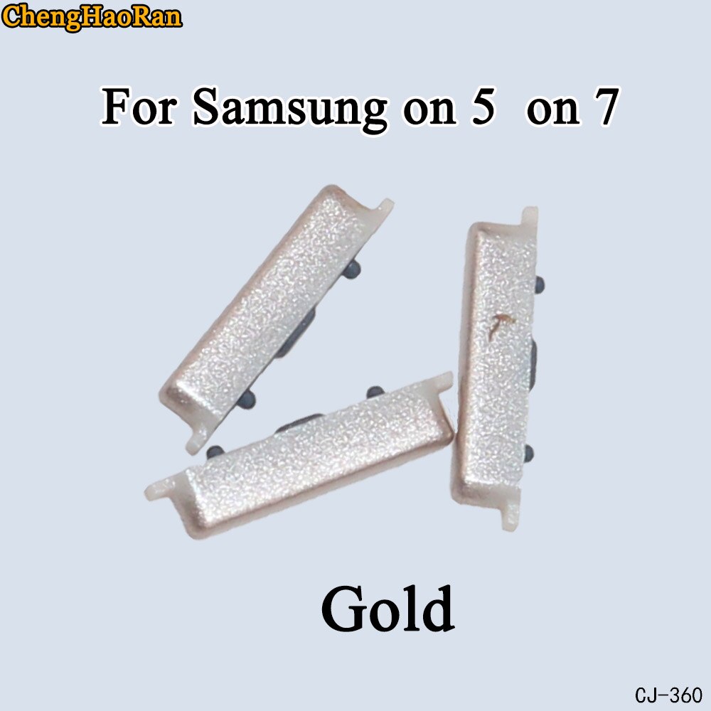 ChengHaoRan 1Set Voor Samsung Galaxy J3 J5 J7 ) op 5 op 7 Telefoon Behuizing Frame Volume Knop Side Key: on 5 on 7-Gold