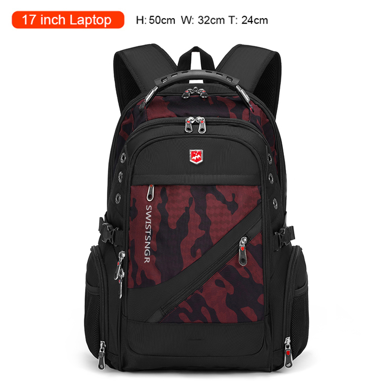 Neuer wasserdichter Herren-Rucksack für 17-Zoll-Laptops, USB-Ladetaschen, Damen-Reiserucksack für Flugzeuge, Jahrgang-Schultasche, Mochila: Elfenbein