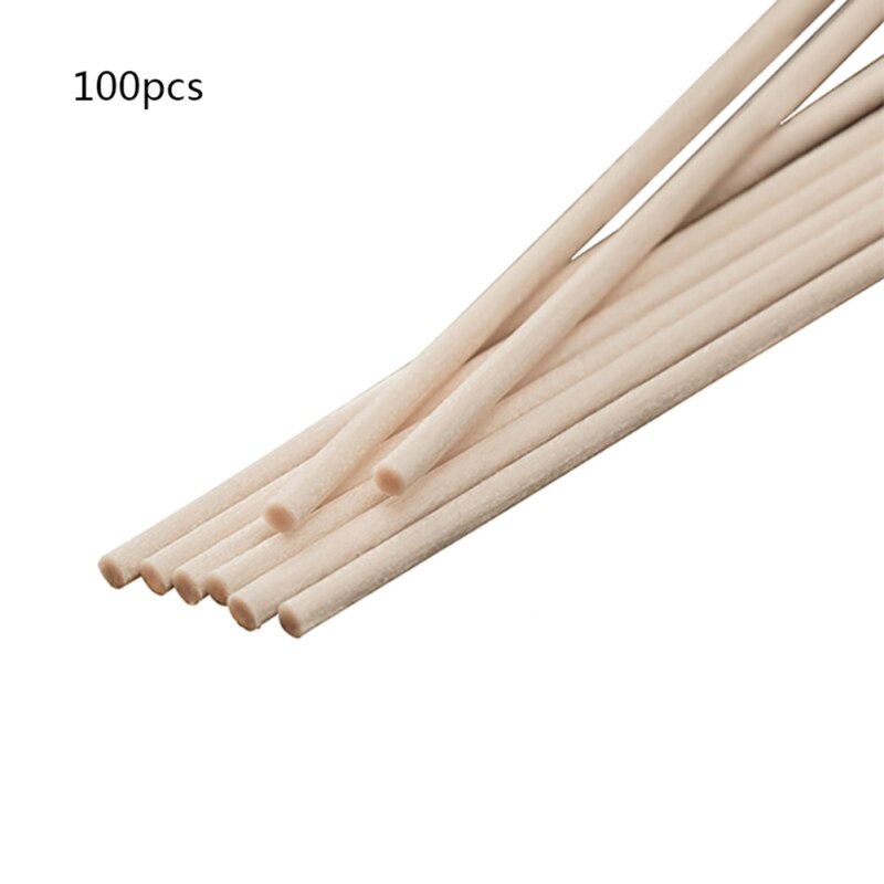 100 stk / lot premium rattan reed diffuser sticks genopfyld rattan sticks aromatiske sticks til duft til hjem bryllupsindretning: Hvid