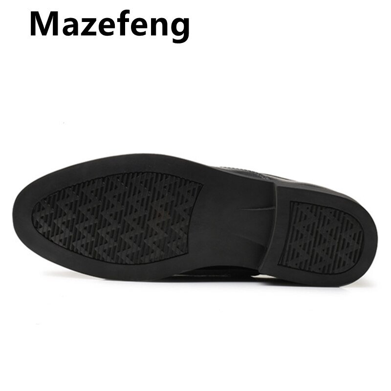 Kontorsko menn klassiske kjoler sommersko menn formelle kontor italienske loafers menn kjole sko skinn brun kjole