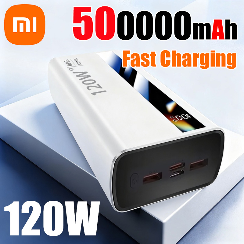 Xiaomi 500000 mah powerbank mit hoher kapazität 120w beladen, tragbarer externer akku für iphone und huawei