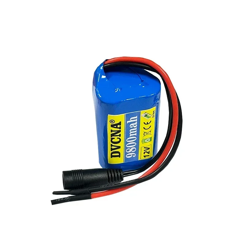 12V 18650 Battery Pack 9800mah 3S1P Li-ion Rechargeable Batteries with BMS Lithium Cells Protection Board +12.6V Charger