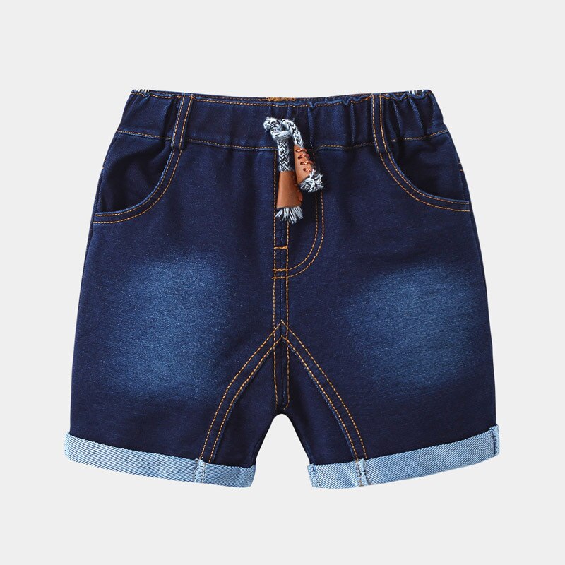 Jungen Mädchen Denim kurze Hose Sommer Baumwolle elastisch Taille Kleinkind Knie Länge Hose Baby Jean Hose Kinder Kinder Kleidung: blau / 2T
