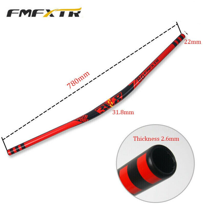 FMFXTR MTB Bicycle Handlebar Aluminum Alloy 780*31.8mm Racing Bike Rise Handlebar Mountain Bike Handle Bars Cycling Accesorios