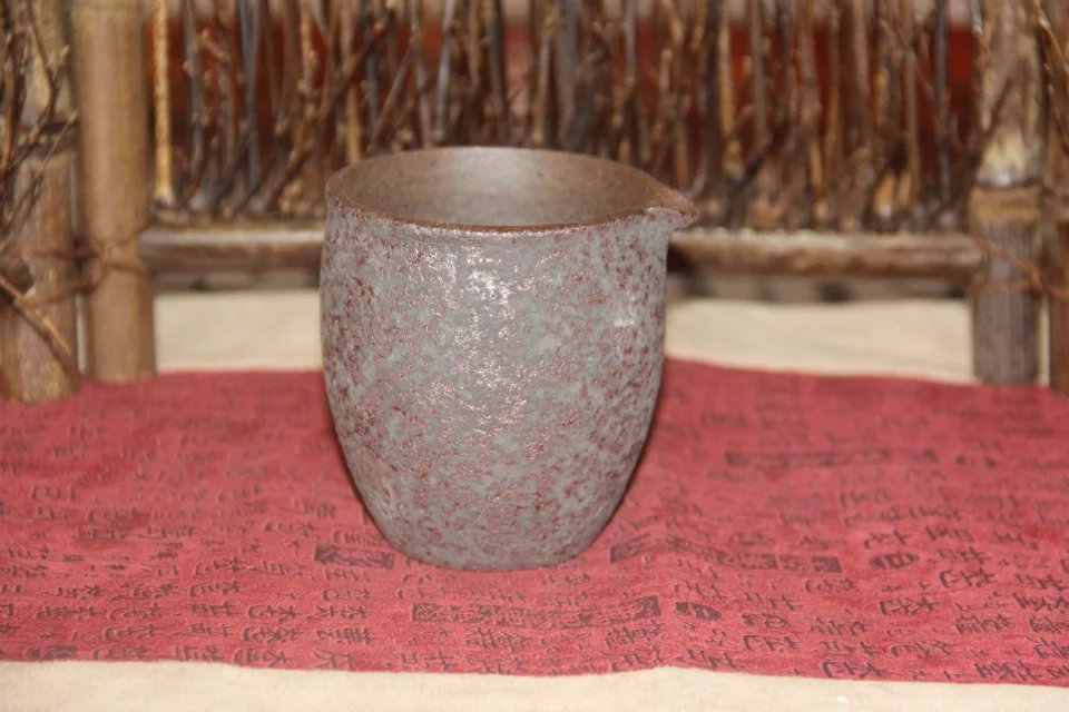 Taza Retro para Feria de leña Cha Hai, cerámica, estilo de parrilla de óxido, Té Jun kiln Kung Fu con cerámica gruesa, tazas de mar de té
