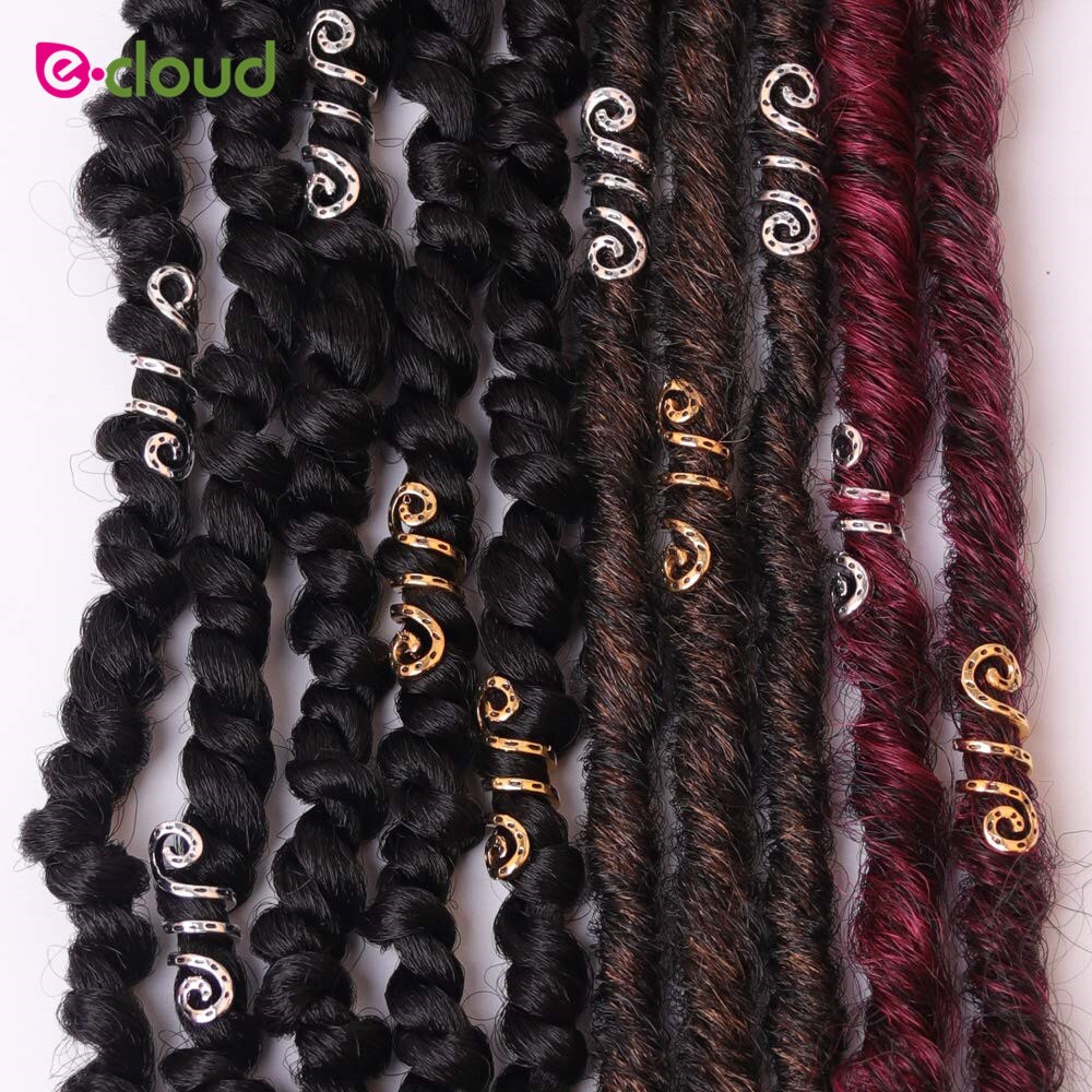 20Pcs Zilver Metalen Haar Ringen Buis Clips Spiraal Haar Vlecht Dread Baard Dreadlock Kralen Voor Haar Accessoires Charms