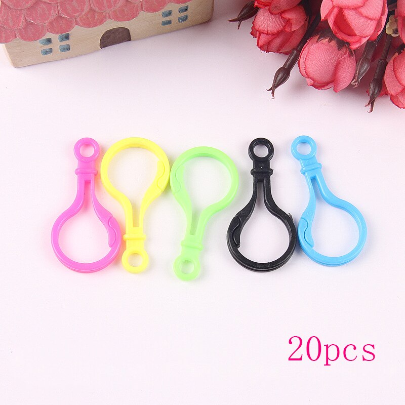 Gereedschap Rubber Weefgetouw Bands Voor Kinderen Meisje Diy Set Hanger Haak S Gespen Haken Brei Gereedschap Voor Weven Vetersluiting armband: 20pcs