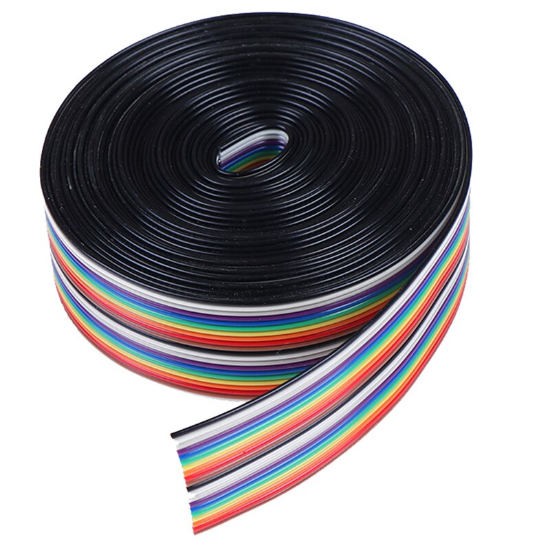 5M 1.27mm 20P Cable Rainbow Flat Line Support Wire... – Grandado