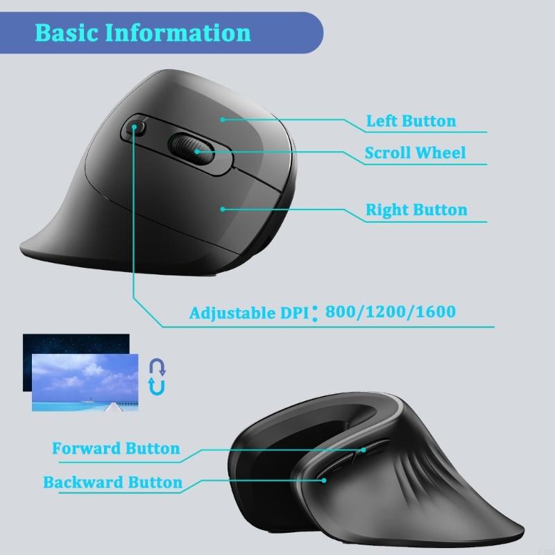 920L Right Hand Vertical Mouse Ergonomic Gaming Mouse USB Optical Wrist Healthy Mice Mause For PC