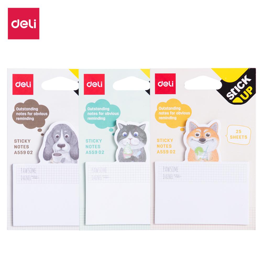 DELI EA55902 Sticky Notes Student Message Stickers 3 Bags/Lot N Times Memo Pad Post It Sticker School Supplies Writing Pads