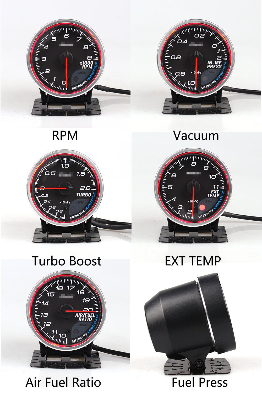 Defi Advance CR 2.5inch 7Colors Oil Pressure Gauge Volt Water Temp Oil Press RPM Boost Turbo EXT Temp Fuel Press Car Auto Gauge