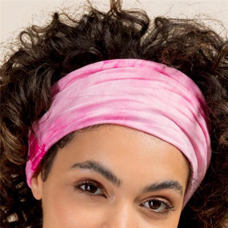 Vrouwen Hoofdband Tie-Geverfd Kleur Haarbanden Dans Hoofdband Stretch Haarband Elastische Tandvlees Retro Haarband Tulband Haar Accessoires