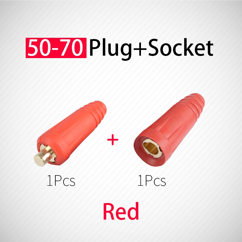 Conector de Cable de soldadura rápido adaptador para enchufe DKJ 10-25 35-50 50-70 acoplador accesorios de la máquina de soldadura: DKJ 50-70 Red