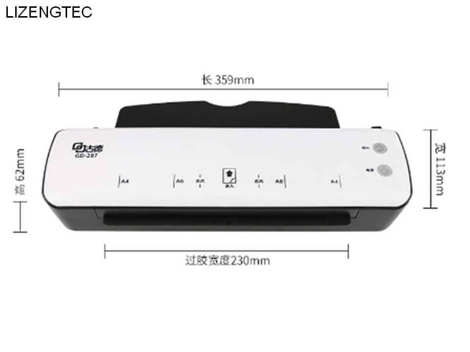 LIZENGTEC-laminateur , Machine à rouler à réchauffer rapidement, pour documents et photos en papier A4, ,