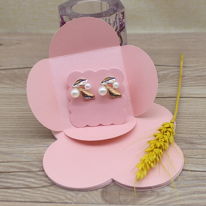 10pc wielokolorowy kwadratowy pudełko z biżuterią 6.5cm z wewnętrzną kartą kolczyka 5*5cm biały/różowy/fioletowy/kraft papierowe do biżeturii pudełko na kolczyki