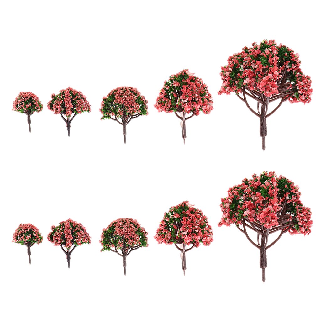 40 Pieces 8cm 1:150 N Scale Plastic Model Trees Railroad Landscape Scenery model trees to decorate building model, roadway,: Option5  10pcs