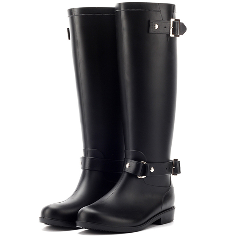 Bottes De Pluie Hautes Pour Fees, Couleur Unie, Bout