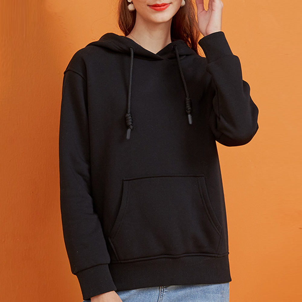 Sudaderas con capucha para parejas, jerséis, versión coreana, sudaderas informales, Tops informales de manga larga, ropa de mujer salvaje, sudadera de nueve colores: L / Azul