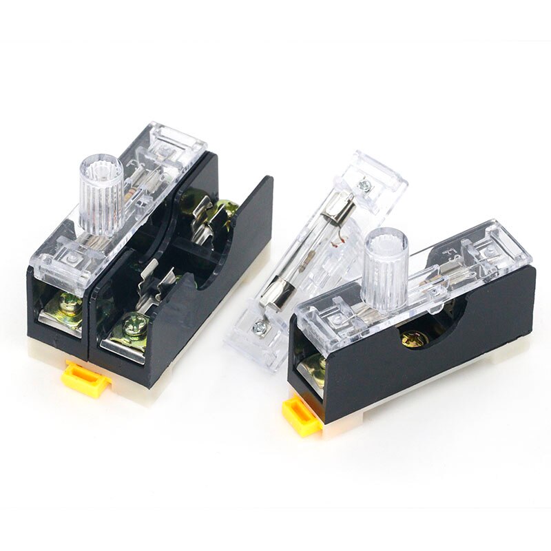 FS-101 Din Rail Mount Single Pole 6X30mm Fuse Holder Glass fuse tube fuse casing
