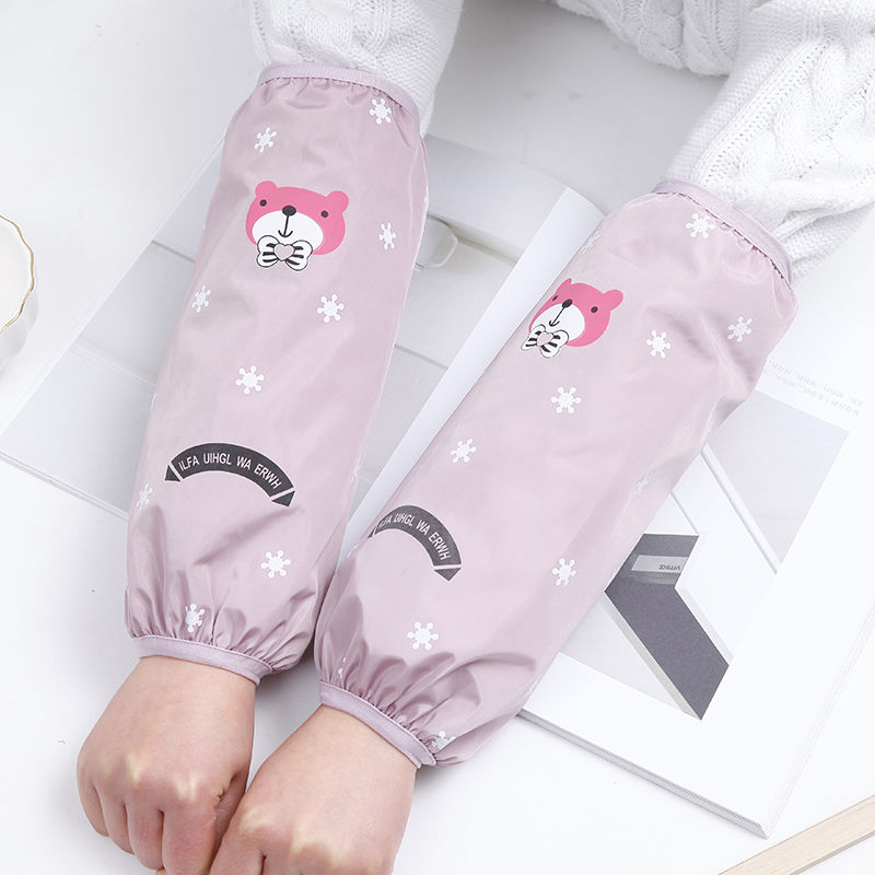 Oversleeve-manguitos impermeables para adultos, accesorios de limpieza de cocina, A prueba de aceite, para el hogar: light purple