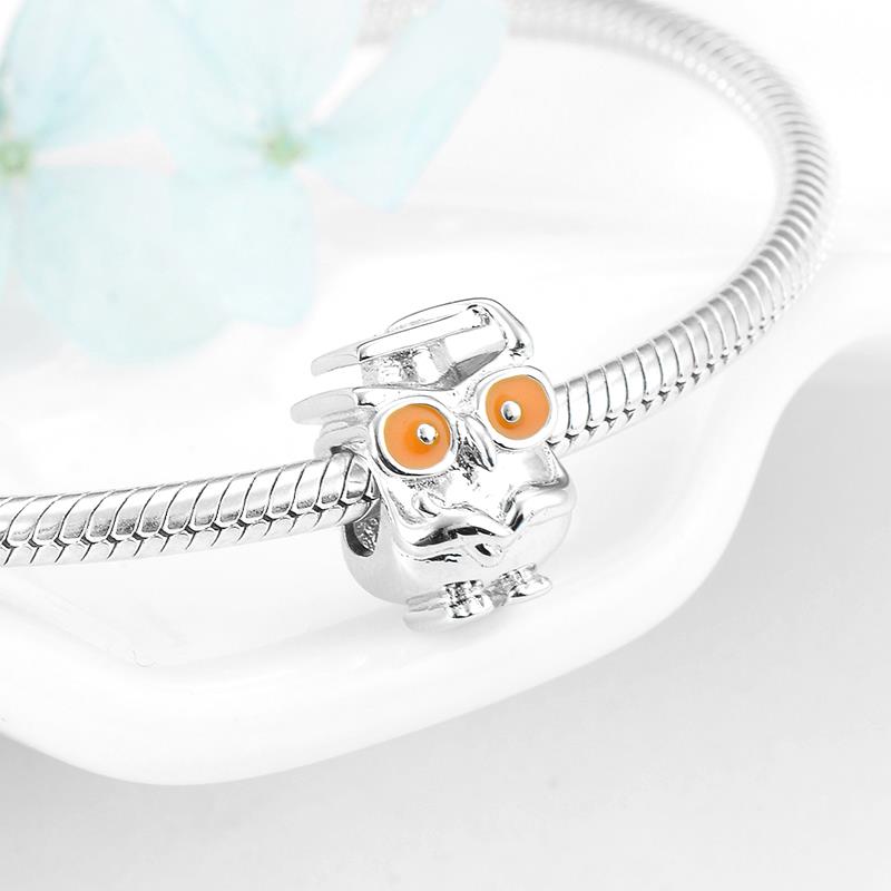 925 Sterling Zilver Mooie Uil Vorm Bedels Kralen Fit Originele Europese Bedelarmband Sieraden Maken