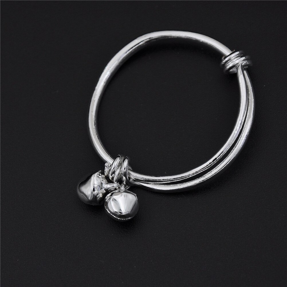 Bracelet cloche plaqué pour enfants | , en argent, de fête d'anniversaire, bénédiction meilleure pour les enfants