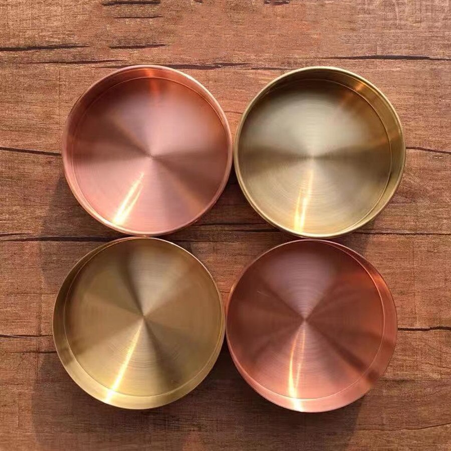 11/14/18/22cm Brass and Copper Repair Plate Chassis Manzha Offering Plate Tibetan Buddhist Supplies