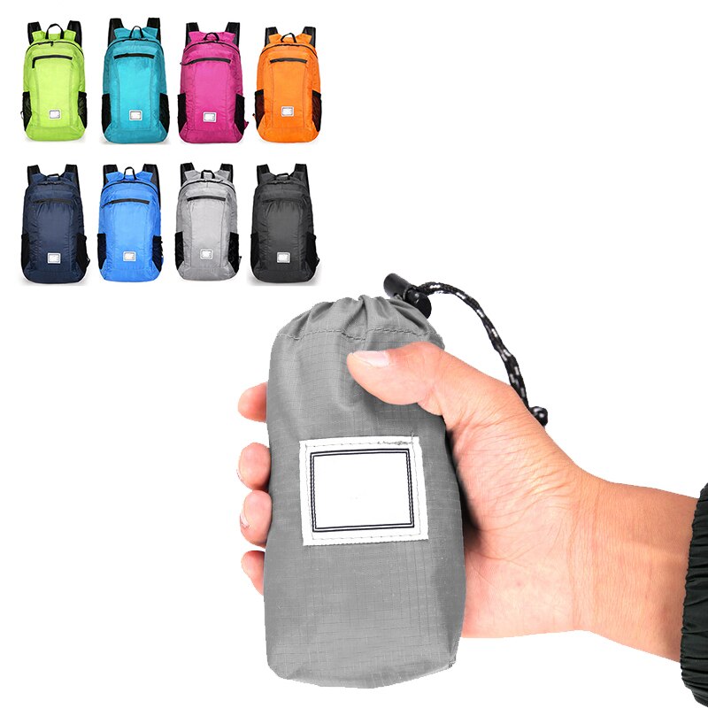 Lightweight Foldable Polyester Rucksacks folding bag Waterproof Gym Bag Travel Shoulder Handbag for Women Outdoor Sports Bag