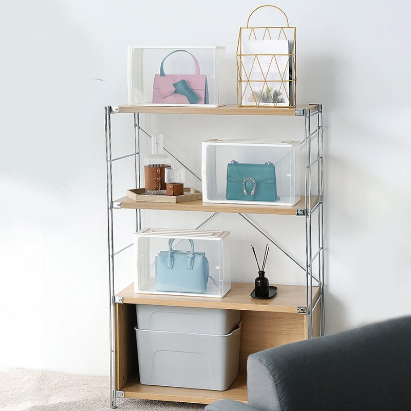 Caja de almacenamiento transparente para zapatos, 2 uds., caja de plástico para zapatos, bolsa antipolvo, armario de almacenamiento apilable para botas, zapatillas, Organizador