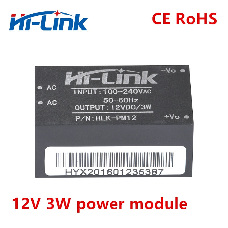 Trasporto libero AC-DC 220 v a 12 v 3 w intelligente interruttore di famiglia mini isolato modulo di alimentazione HLK-PM12