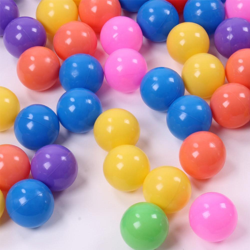 50PCS Ocean Balls giocattoli per piscina d&#39;acqua plastica morbida ecologica colorata palla di plastica morbida giocattolo colore casuale giocattolo esterno